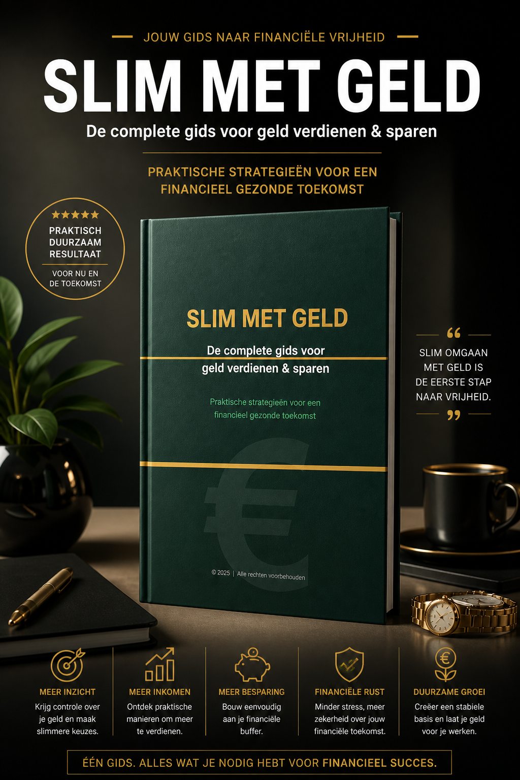 Slim met geld: complete gids voor geld verdienen & sparen- Directe download (PDF).